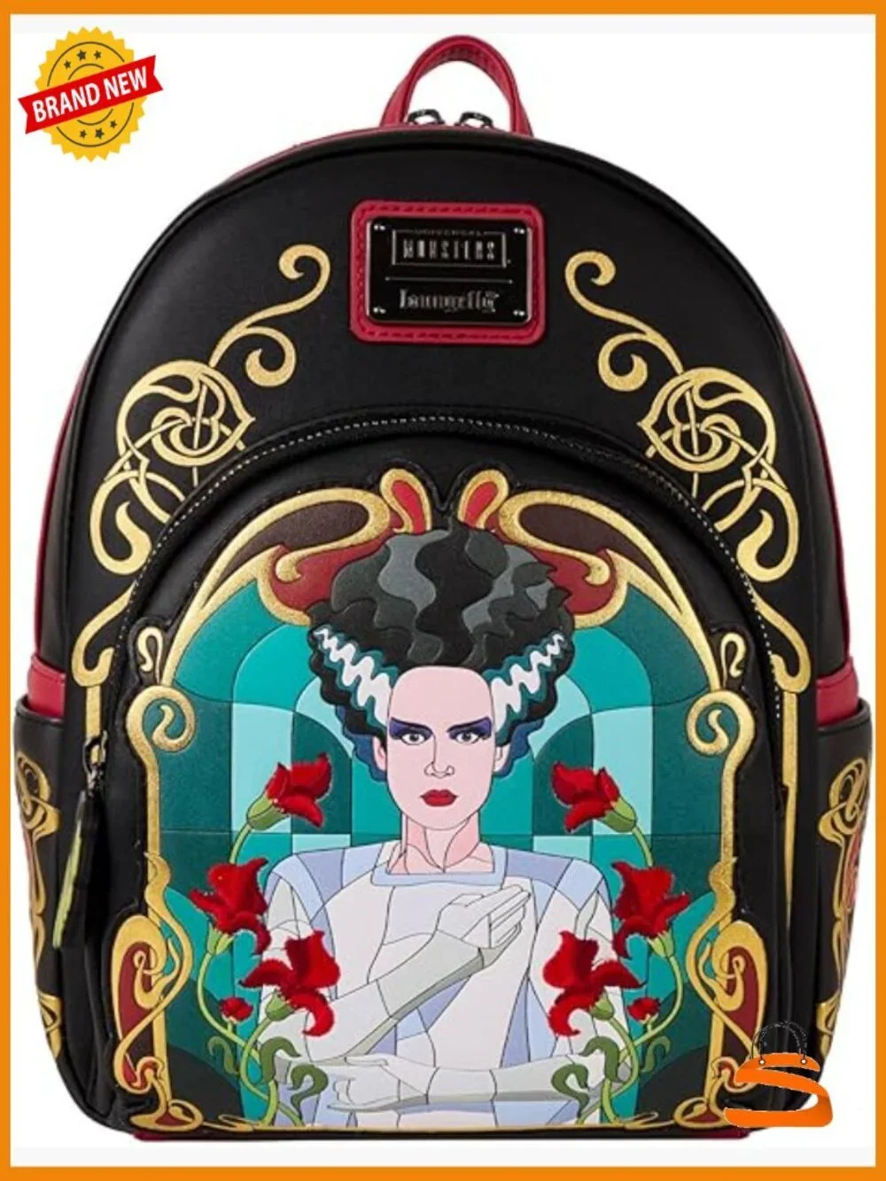 Vegan Leather Mini Backpack with Strap - Universal Monsters